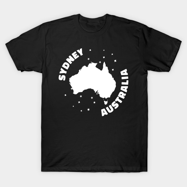 Sydney Australia map gift T-Shirt by NIKA13